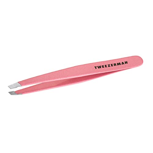 Tweezerman Exclusive Tea Rose Slant Tweezer - Hair Removal Tweezers, Stainless Steel