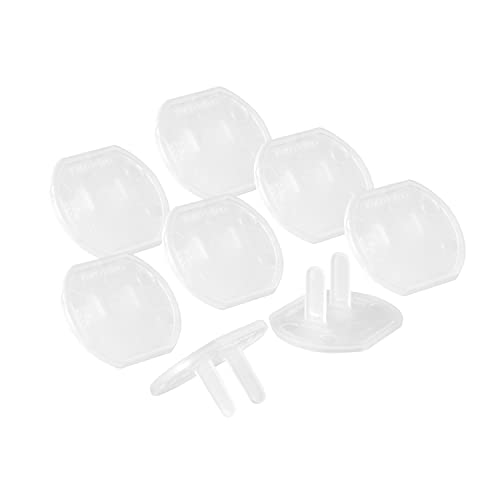 GE Plastic Outlet Covers, 8 Pack, Shock Prevention, Child Safe, Easy Install, UL Listed, Clear, 50271