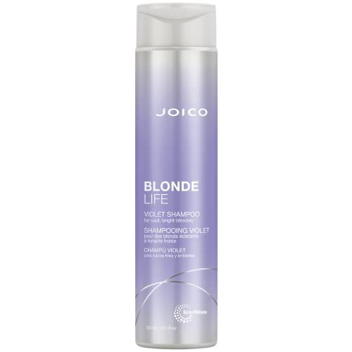 Joico Blonde Life Violet Purple Shampoo, Neutralizes Brassy Tones for Blonde Hair, Strengthen Dry Damaged Hair, with Rosehip Oil and Keratin