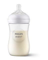 Philips Avent Natural Baby Bottle With Natural Response Nipple, Clear, 9oz, 3 pack, SCY903/03