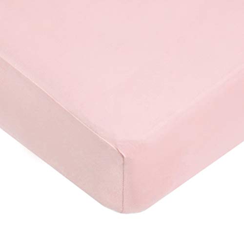 American Baby Company 100% Cotton Jersey Knit Fitted Crib Sheet for Standard Crib and Toddler Mattresses, Pink, for Girls