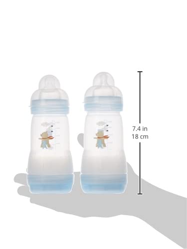 MAM Easy Start Anti Colic 5 oz Baby Bottle, Easy Switch Between Breast and  Bottle, Reduces Air Bubbles and Colic,Newborn, Matte/Unisex, 2 Count (Pack