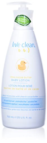 Live Clean Baby Lotion, Shea Cocoa Butter, 750ml, Clear