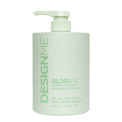 DESIGNME GLOSS.ME Hydrating Shampoo with Hemp Oil and Argan Oil | Moisturizing Shampoo for Strong, Soft and Shiny Hair | Sulfate Free Shampoo, 1L