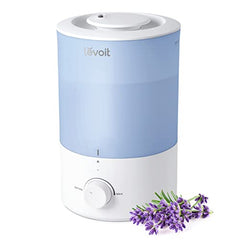 Levoit Humidifier for Bedroom Large Room, 3L Cool Mist Top Fill Quiet Humidifier for Baby Nursery and Plants, 360° Nozzle, Rapid Humidification for Home Whole House, Blue (Dual 150)
