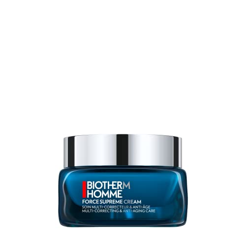 Biotherm Homme Force Supreme Anti-Aging Face Cream for Men, for All Skin Types with Youth Algae Extract and Life Plankton, Firming and Strenghtening Moisturizing Cream, 50 ml