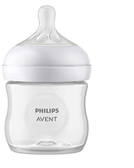 Philips Avent Natural Baby Bottle With Natural Response Nipple, Clear, 4oz, 3 pack, SCY900/03