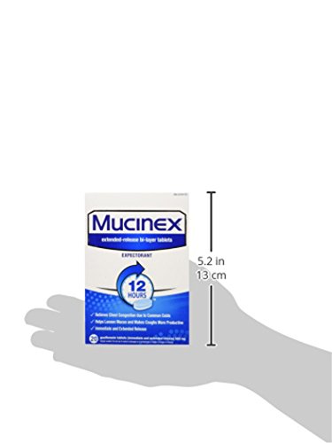 Mucinex® Chest Congestion Guaifenesin 600 mg Tablets Expectorant (Cough Medicine)