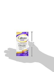 Caltrate Plus Chewables Calcium & Vitamin D3 Bone Health Supplement Tablets, 50 Count