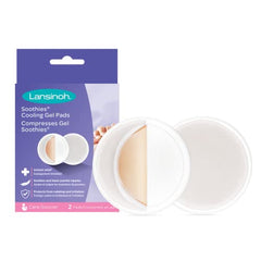 Lansinoh Soothies Cooling Gel Pads, 2 Count, Breastfeeding Essentials, Provides Cooling Relief for Sore Nipples