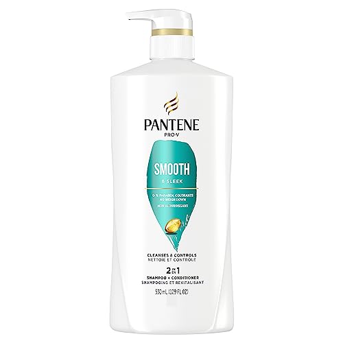 Pantene PRO-V Smooth & Sleek 2in1 Shampoo and Conditioner, 17.9oz/530mL