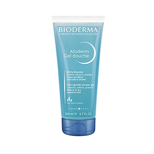 Bioderma - Atoderm - Shower Gel - Moisturizing Body and Face Wash - for Family with Normal to Dry Sensitive Skin - 6.67 fl.oz.