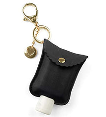 Itzy Ritzy Hand Sanitizer Holder; Fits 2-Ounce Bottles of Hand Sanitizer (Not Included); Clips to Diaper Bag, Purse or Travel Bag; Black