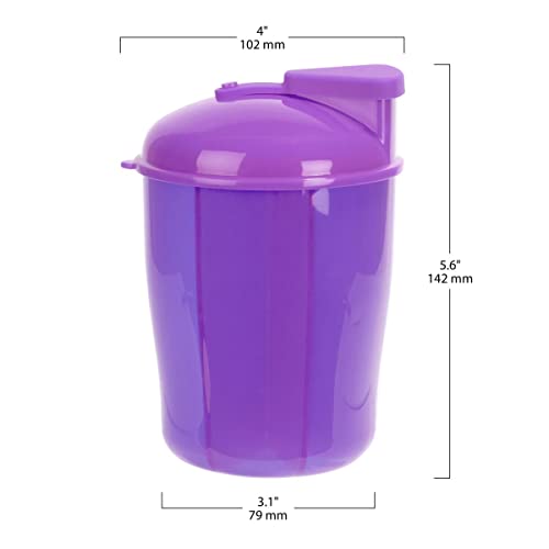 EZY DOSE Vitamin Organizer, 6 Large Compartments, 30-Day Vitamin and Medicine Storage, Purple