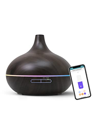 Meross Smart WiFi Essential Oil Diffuser Works with Apple HomeKit, Alexa & Google Home, Ultrasonic Aromatherapy Diffuser & Mist Humidifier with Voice & APP Remote Control, Schedule & Timer, RGB Light