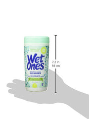 Wet Ones Sensitive Skin Hand Wipes, Unscented, Alcohol-Free Wet Wipes, 40 Count Canister