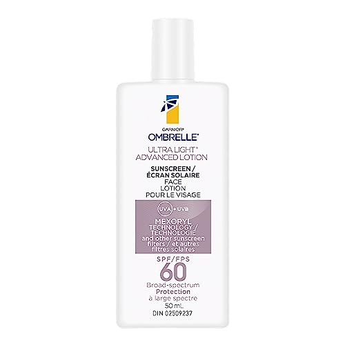 Garnier Ombrelle Face Sunscreen SPF 60, Ultra-Light Hydrating, Hypoallergenic - 50ml