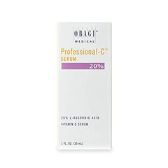 Obagi Professional C Serum 20%, Vitamin C Facial Serum with Concentrated 20% L Ascorbic Acid for Normal to Oily Skin, 1.0 Fl Oz