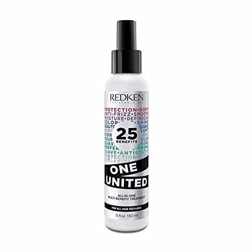 Redken One United All-In-One Leave In Conditioner, Multi-Benefit Treatment, Heat Protectant Spray for Hair, All Hair Types, Paraben Free , 150 milliliter