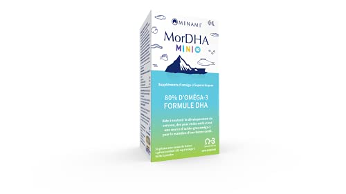 Minami MorDha Mini I.Q. Softgels, 30 Count, Strawberry. Helps to support the development of the brain, eyes and nerves and is a source of omega-3 fatty acids for the maintenance of good health. Highest children's DHA formula.