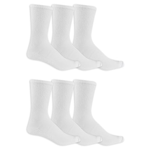 Dr. Scholl's Unisex Men's and Women's Diabetes & Circulator Socks - 1 Pair Pack - Unisex Non-Binding Moisture Management, White, 7-12