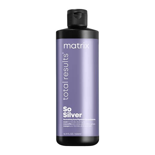 Matrix Purple Hair Mask,So Silver Deep Conditioning Toning Hair Mask,Neutralizes Yellow Tones and Brassy Tones,Tones Blonde and Silver Hair,For Blonde,For Silver Hair,Grey Hair,200ml(Packaging May Var