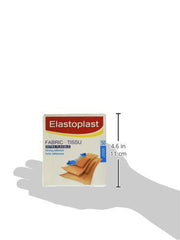 Elastoplast Flexible Fabric Bandages, 50 Strips, 2 Sizes, beige | Extra Flexible | Adapts to all your movements | Strong Adhesion | Breathable Material | Water-repellent | Bacteria Shield | Latex Free