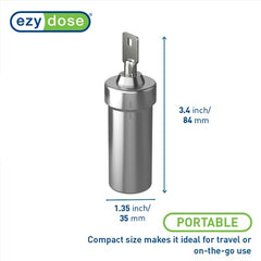 Ezy Dose Ezy Dose Locking Container │Secure Small Valuable Items │Stainless Steel Canister Locks with Key