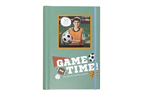 Little Pear Sports Journal, Sports and Game Memories Keepsake Book, Photo Album Keepsake Book, Gender-Neutral Green