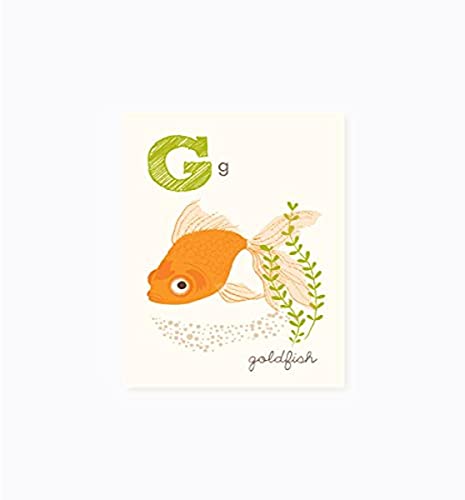 Sea Urchin Studio ABC Wall Art for Kids, G/Goldfish