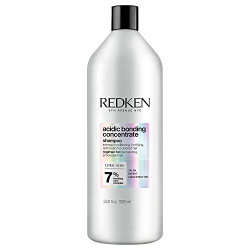 REDKEN Bonding Shampoo for Damaged Hair Repair, Intense Conditioning, Protects Color-Treated Hair, Sulfate-Free, For All Hair Types, Acidic Bonding Concentrate, 1000 ml