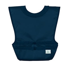 green sprouts Unisex Baby Pull-over Bib, Green & Navy, Small