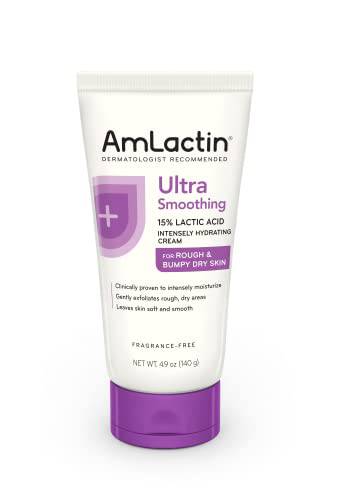 AmLactin Ultra Smoothing Intensely Hydrating Cream, Moisturizing Cream and Hand Moisturizer for Dry Skin - 4.9 Oz Tube (packaging may vary)