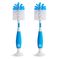 Munchkin Bristle Bottle Brush, Blue, 2 Pack