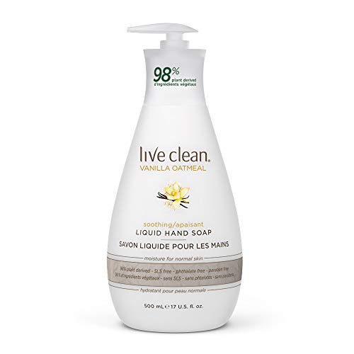 Live Clean Liquid Hand Soap, Soothing Vanilla Oatmeal, 500 mL