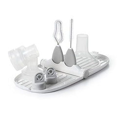 Oxo Tot Breast Pump Parts Compact Drying Rack with Detail Brushes, Gray