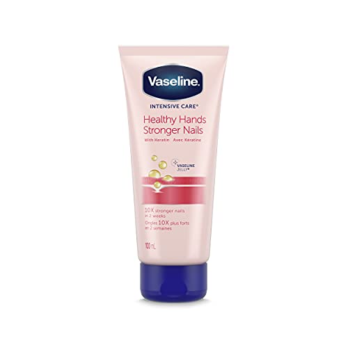 Vaseline Intensive Care Hand Lotion hands and nails treatment Healthy Hands Stronger Nails hand cream enriched with Keratin 100 ml