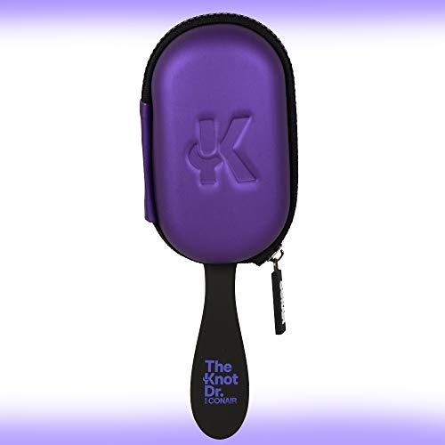 Conair The Knot Dr. Pro Wet & Dry Detangler With Case, Purple, 0.30 Pounds