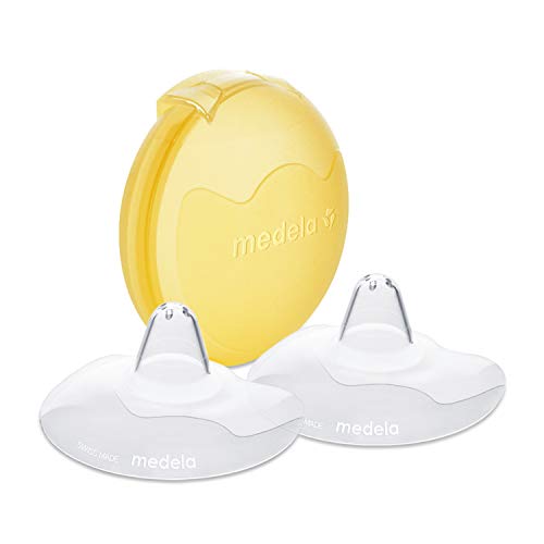 Medela Contact Nipple Shield for Breastfeeding, 16mm Nippleshield, For Latch Difficulties or Flat or Inverted Nipples, 2 Count with Carrying Case, Made Without BPA