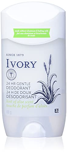 Ivory Deodorant, Hint Of Aloe, Made Without Aluminum and Baking Soda, 68 Grams