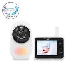 VTech 1080p Smart WiFi Remote Access Video Baby Monitor with Super-slim 2.8” Display, Night Light, RM2751 (White)