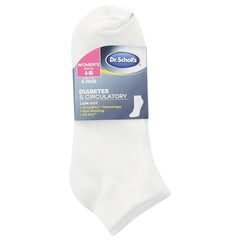 Dr. Scholl's Women's Diabetes & Circulator Socks - 4 & 6 Pair Packs - Non-binding Comfort and Moisture Management, White, 4-10