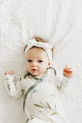Baby Stretchy Soft Knit Headband Bow "Haven" by Copper Pearl