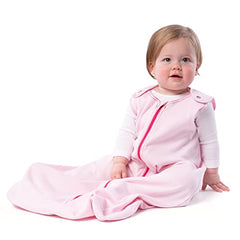 baby deedee Cotton Sleep Nest Basic Sleeping Sack, Baby Sleeping Bag Wearable Blanket, Newborn and Infants, Marshmallow Pink, Small (0-6 Months)