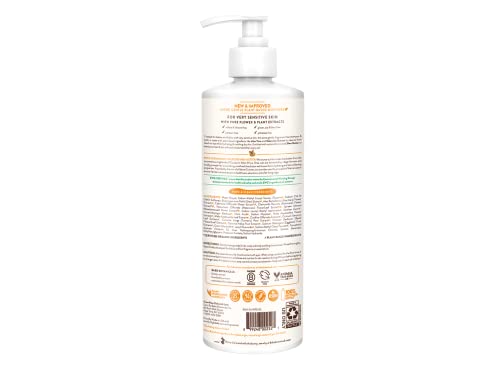 Babo Botanicals Sensitive Baby 2-in-1 Shampoo & Wash With Natural Oat Protein, Shea and Cocoa Butter, Fragrance-Free, Vegan - 16 oz