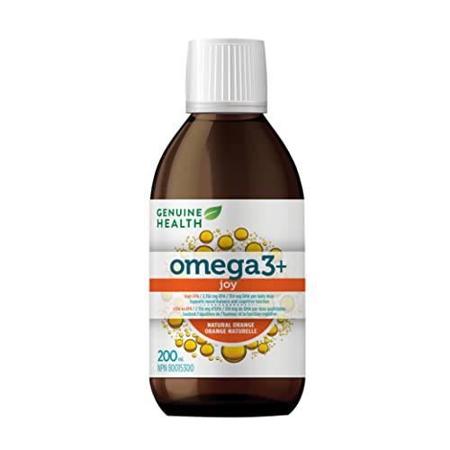 Omega3+ Joy Liquid Fish Oil Supplement, Natural Orange