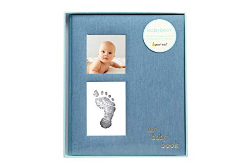Pearhead Babybook, Blue Linen