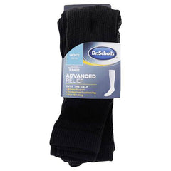 Dr. Scholl's mens 2 Pack Non-binding Diabetes and Circulatory Crew Socks, Black, 7-12