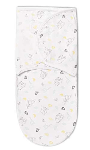 Disney Dumbo 1 Pack Baby Girl Boy Swaddle Blanket Infant 100% Cotton Sleep Sack Wrap for Newborn Babies, 0-3 Months Small-Medium