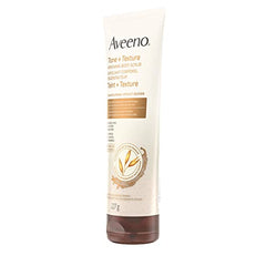 Aveeno Tone and Texture Renewing Body Scrub, Oat & Niacinamide Exfoliant, Paraben Free, Uneven Skin Exfoliator, 227g, (Pack of 1), 0.028 cubic_feet